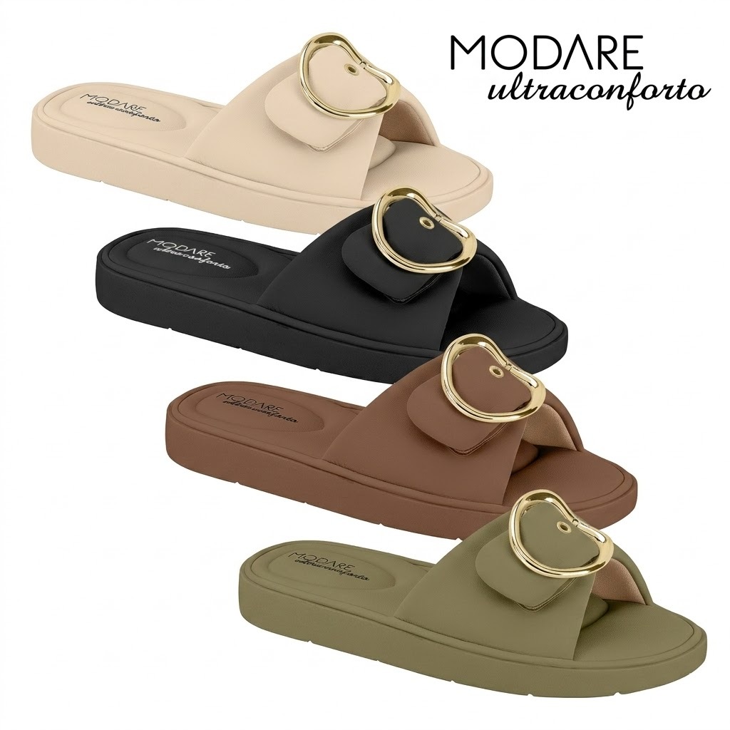 Sandália Feminina Modare Ultra Conforto Original Ortopédica Macia Confortável 7208.113
