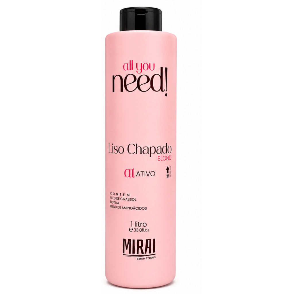 Ativo Liso Chapado Blond 1L Progressiva Organica Selagem Térmica Mirai