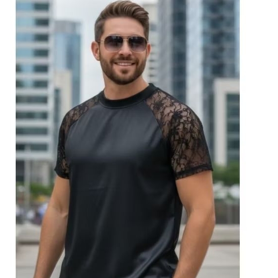 Blusa veludo e renda Summer star masculino
