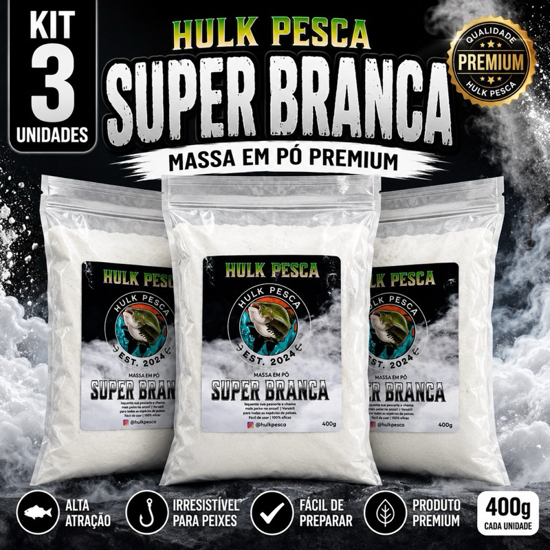 Massa branca para pesca Super Branca Hulk Pesca
