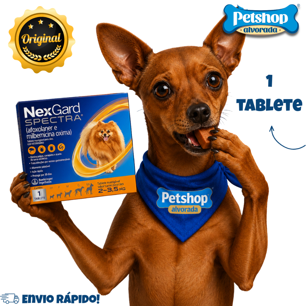Nexgard Spectra 2 A 3,5kg Anti-pulga Carrapato Sarna Vermes