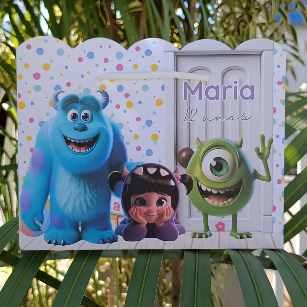 sacolinha personalizada montros sa,boo kit sacolinha mostros sacolinha lembrancinha monstros S.A aniversário festa.
