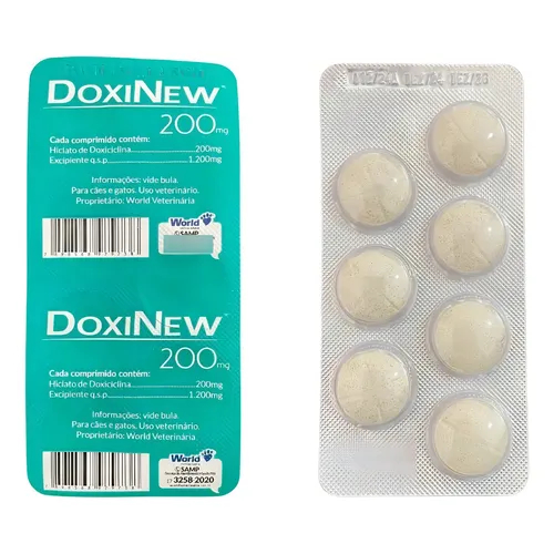 Doxinew 200 mg World Cães e Gatos Cartela c/ 7 Comp. · foto 2
