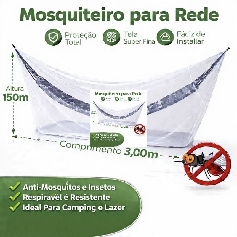 Mosquiteiro Anti-inseto Premium Para Rede Tradicional