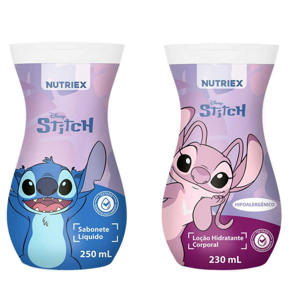 Kit Loção Hidratante e Sabonete Liquido Corporal Infantil Stitch Angel