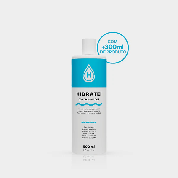 Condicionador Hidratei 500ml Para Todos os Tipos de Cabelo Hidratação e Brilho