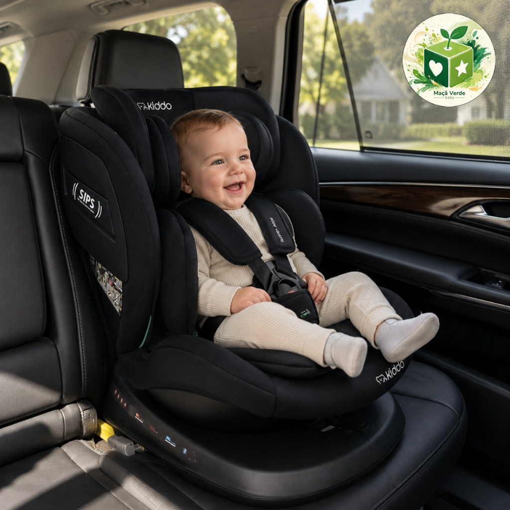 Cadeirinha para Carro Kiddo Supra+ 360 ISOFIX 0 a 36Kg Preta