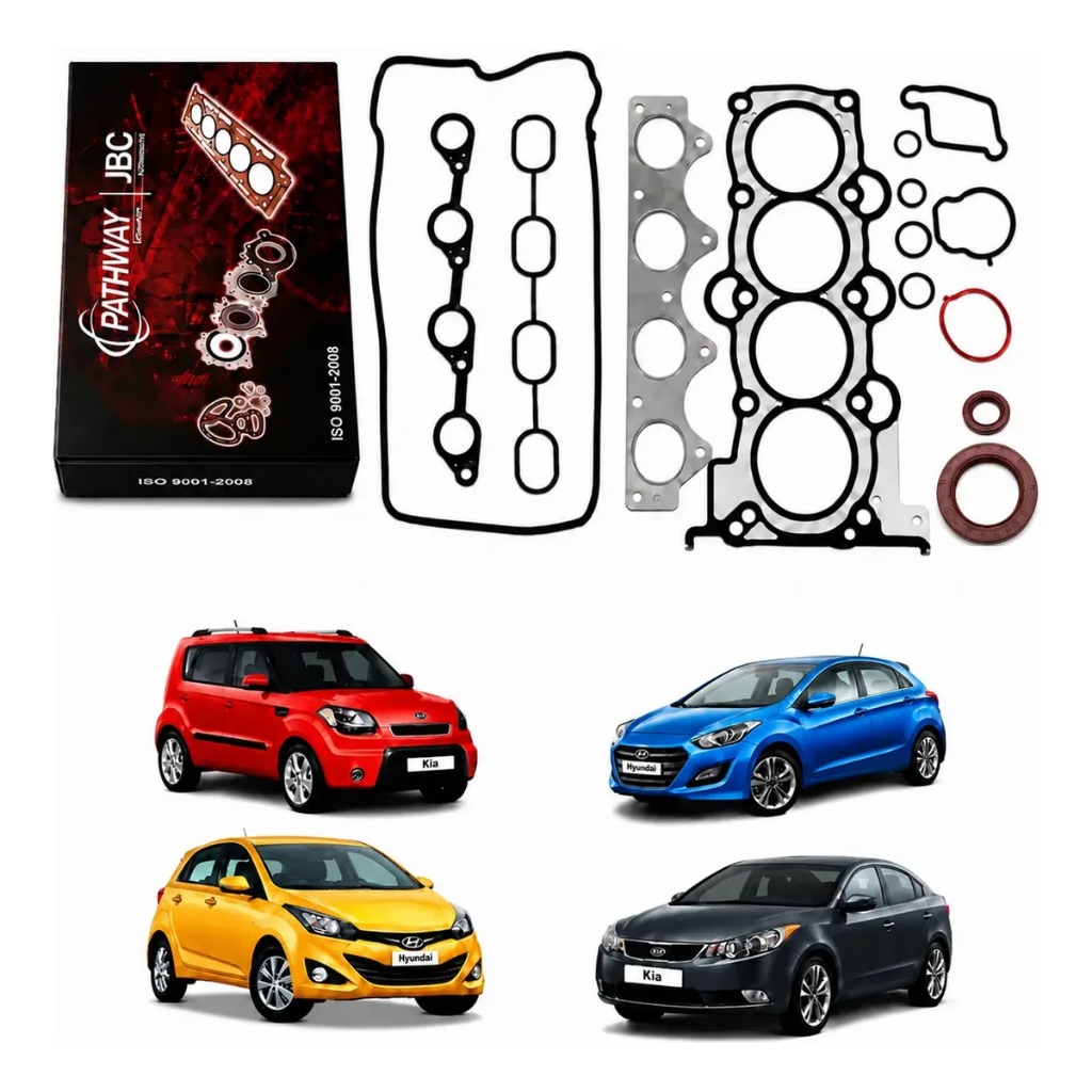 Jogo Junta Motor Hb20 I30 Kia Soul Cerato 1.6 16v Com Retentor