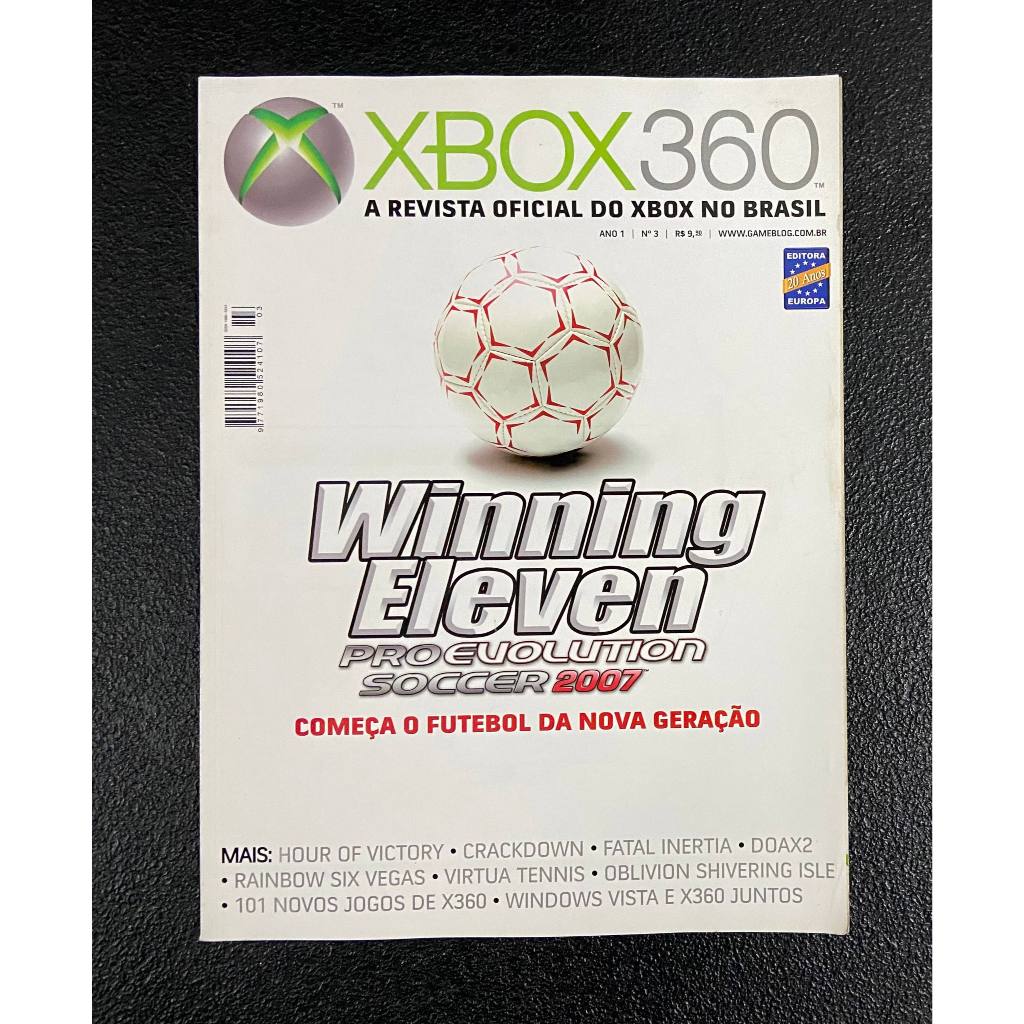 Revista Xbox 360 Winning Eleven Pro Evolution Soccer 2007 - Volume 3 - Editora Europa