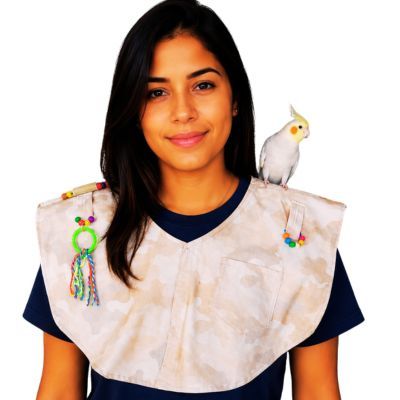 Capa Protetor Ombros Brinquedo Para Calopsita Argaponis Periquito Aves Passaros Rink Nek Papagaio Ração Aves Gaiola.