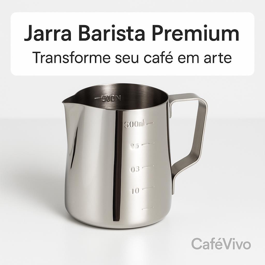 Jarra Barista Inox Multiuso 600ml Café Gourmet Elegante