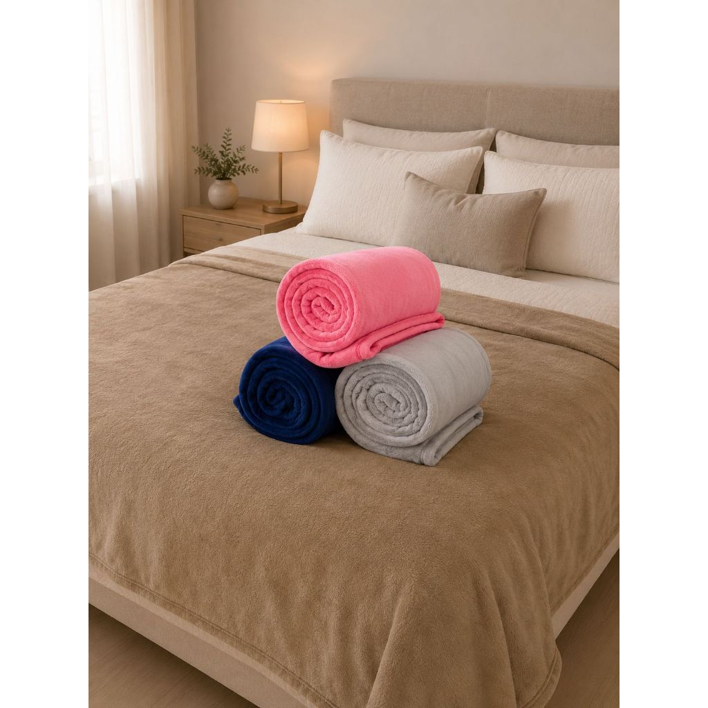 Cobertor Manta Casal Microfibra Soft 2x1,80 Dupla Face Toque Aveludado Antialérgica Varias Cores