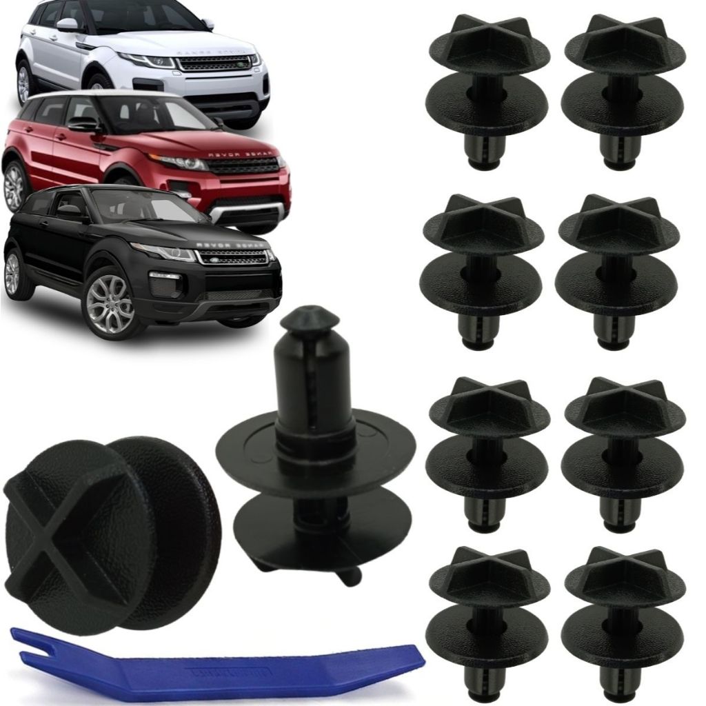 Kit 10 Presilha da Capa de Bateria Evoque Discovery Range Rover 2012 Até 2020 Todos