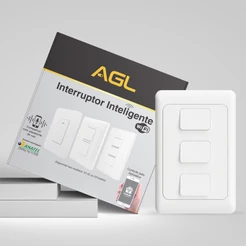 Interruptor Smart P/ Casa Alexa Google 3 Teclas Branco Agl