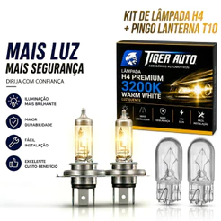 Par Lampada H4 12v 55w + Brinde Lampada lanterna T10