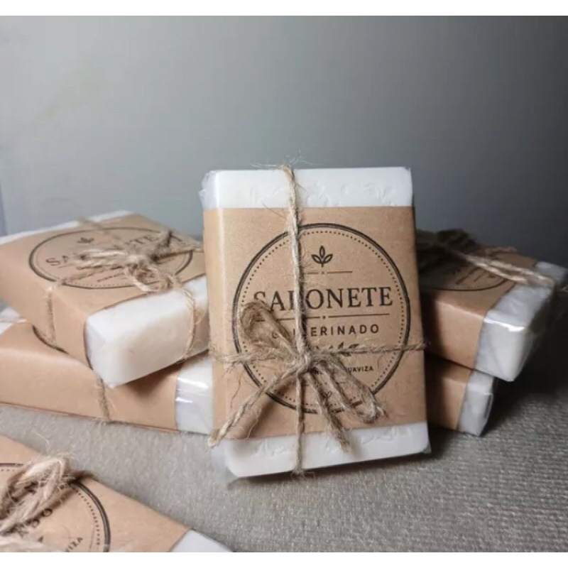 FAIXA / RÓTULOS PARA SABONETE padrão ou personalizada com sua Logo em papel kraft lembrancinhas casamento aniversário