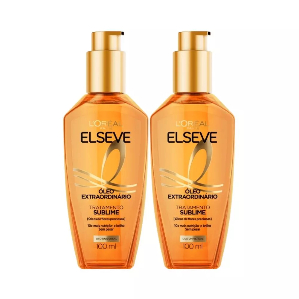 Kit Óleo Capilar Elseve L'Oréal Paris Óleo Extraordinário: Nutrição, Brilho  - 2 Unidades — imagem 1
