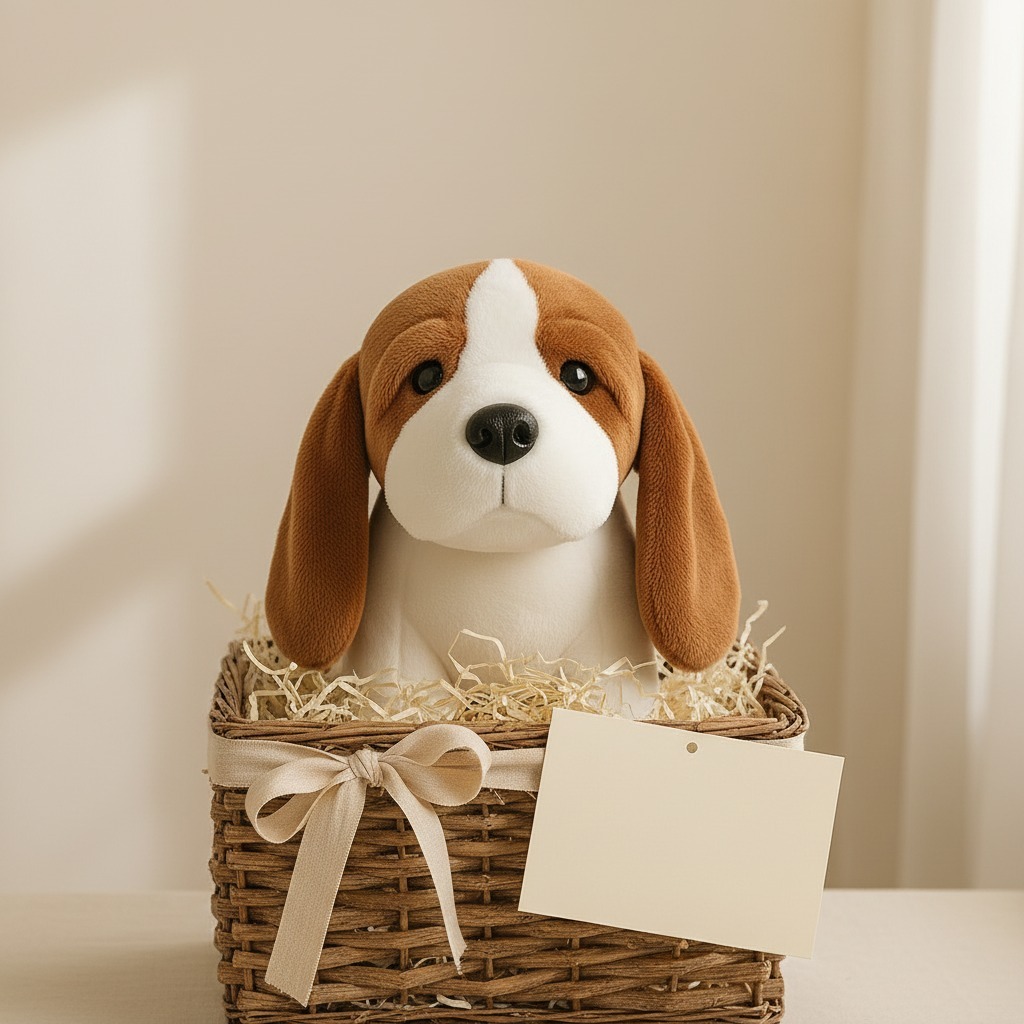 Cachorro Pelucia Grande Orelha Caida Realista Naninha Bebe Pelucia Decorativa Macia Colecao Filhote