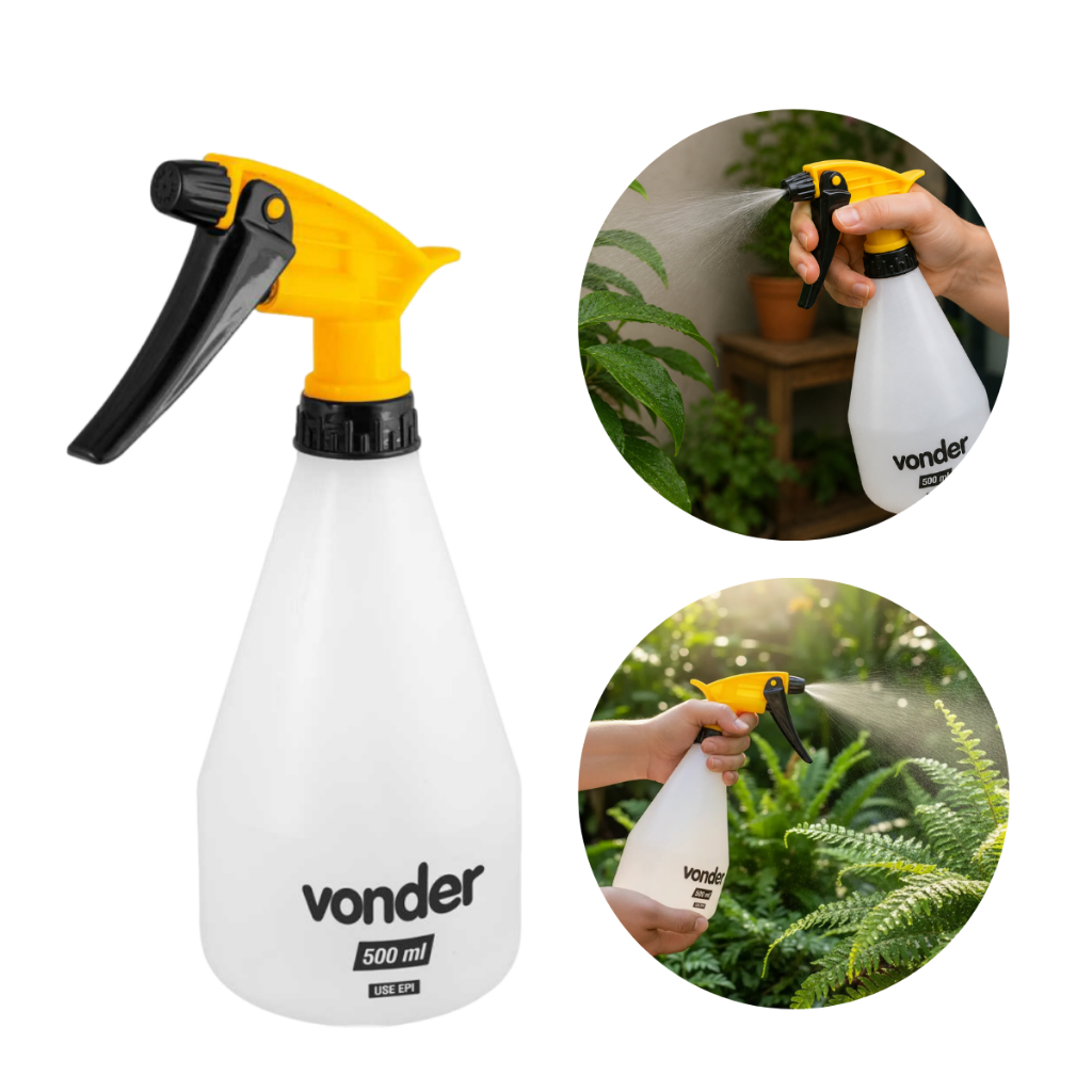 Pulverizador Manual 500ml Vonder Pu500 Com Jato Regulável