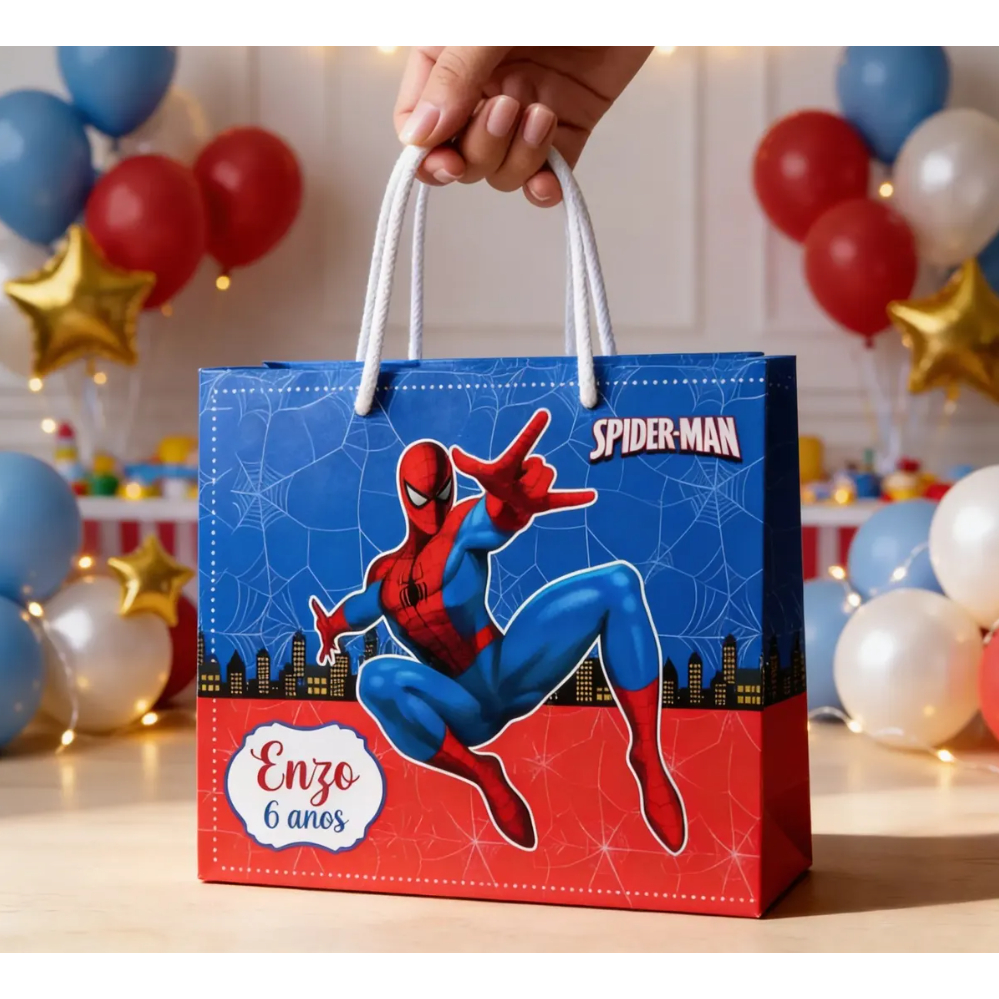 Lembrancinha Personalizada Sacolinha G Homem aranha