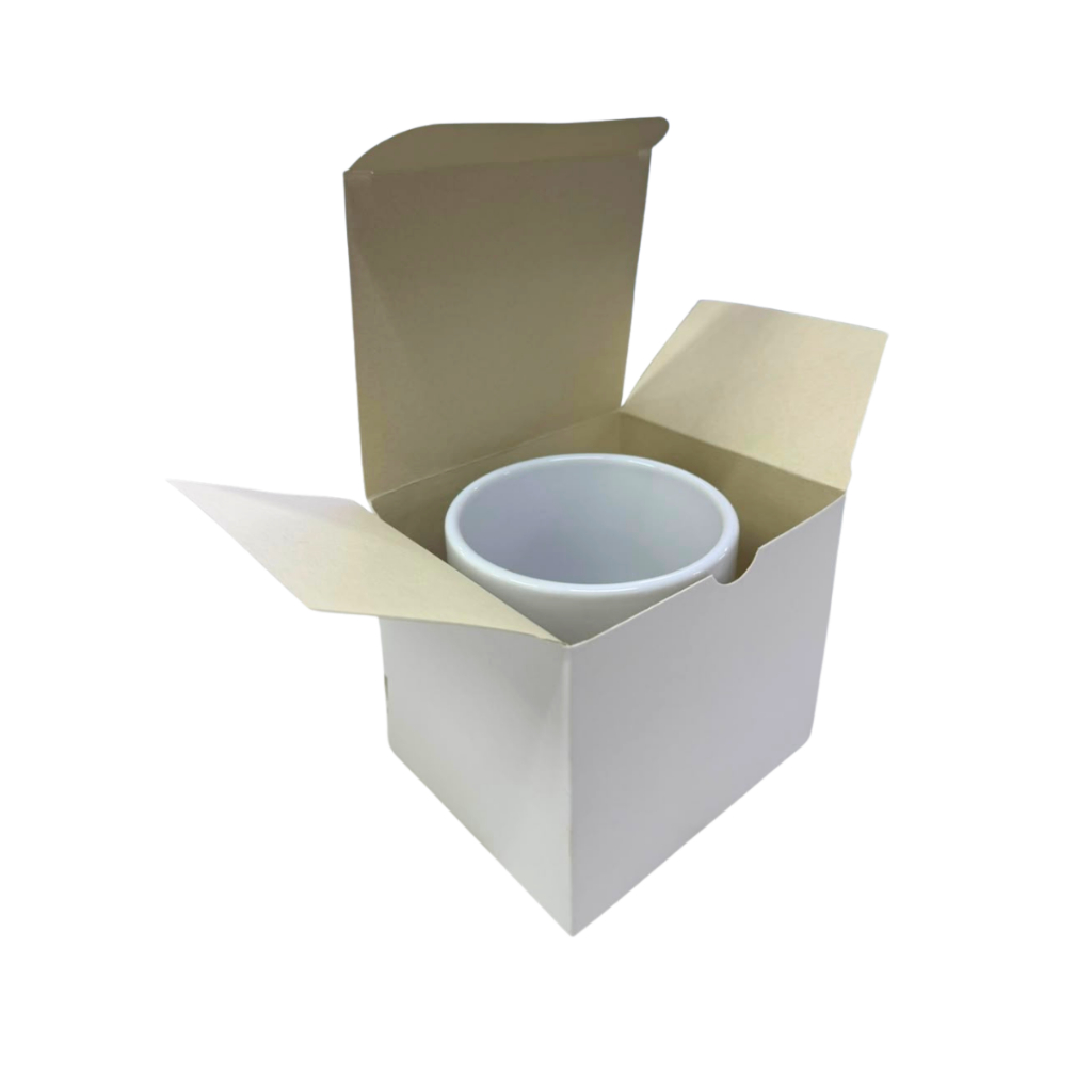 100 Caixas P/ Caneca 325ml Porcelana - Branca 11x9,5x9,5cm