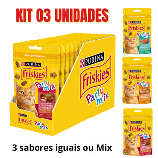 PETISCO GATO PARTY MIX PURINA 40G KIT 03 UN