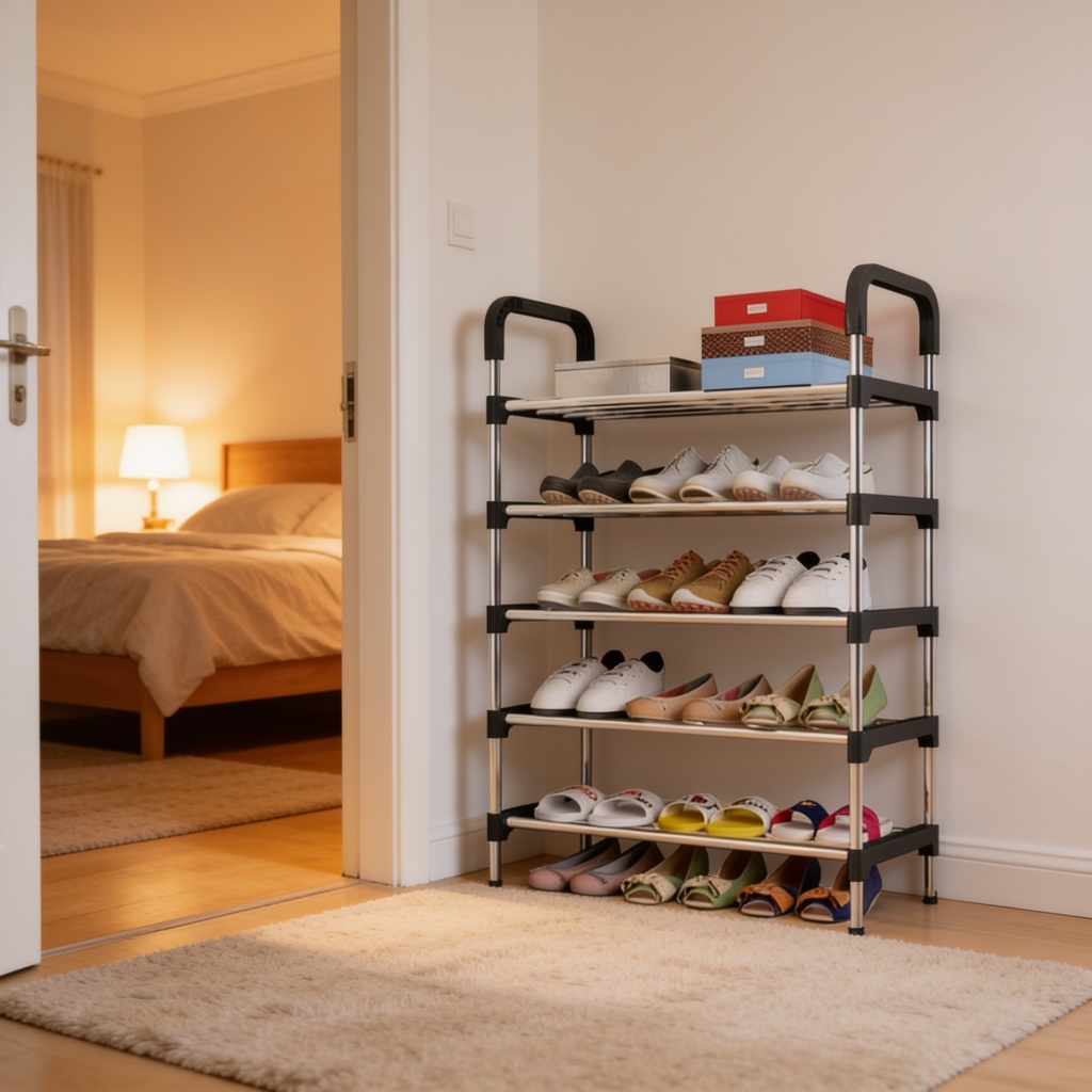Sapateira com 5 Prateleiras ou com 7 Prateleiras, Organização, Praticidade, Elegância, Funcionalidade, Utilidade Domésti