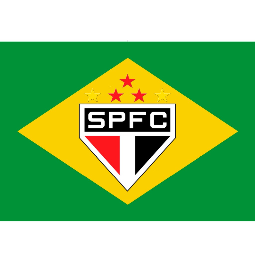 Bandeira do São Paulo e Brasil Para Copa do Mundo Fifa Tecido Oxford Grande