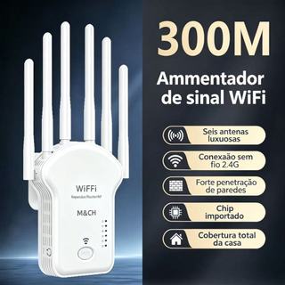 Repetidor Wifi 1200m 6 Antenas 3 in 1 functios 2.4g Roteador Amplificador De Sinal e Modem 300MBPS