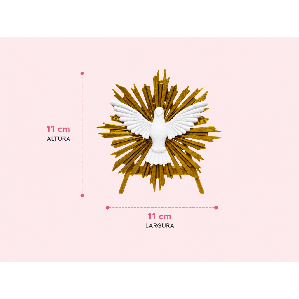 Divino Espírito Santo Decorativo 11cm | Decoração Religiosa em Impressão 3D | Presente Católico