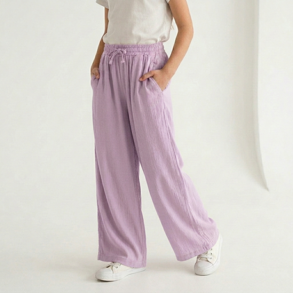 Calça Duna Infantil Juvenil Pantalona Menina Soltinha Leve Confortável Cintura Elástico 4 ao 12 frio