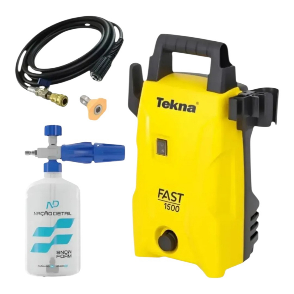 Kit Lavadora Alta Pressão Fast1500 Tekna + Mangueira + Snow