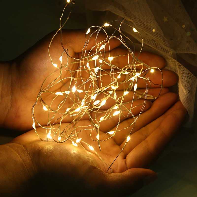 Fios de Fada Cordão De Luzes Natal E Festa Luzes De Decoração 3m 30 LEDs 3 Pilha