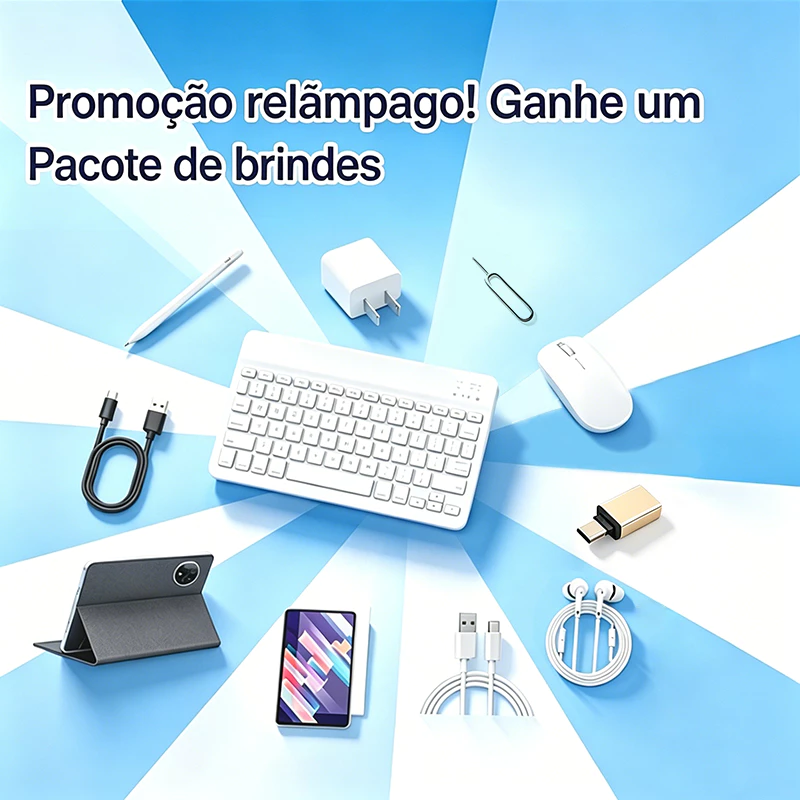 Conjunto completo de acessórios: Teclado, Mouse e Capa,Acessórios para Tablet