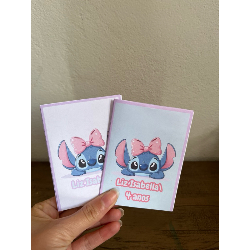 10 Revistinha, Livrinho de Colorir Personalizado Stitch e Angel para aniversário/Lembrancinha/Kit Festa