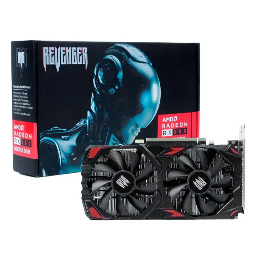 Placa De Vídeo Pra Jogo Amd Radeon Rx580 8gb GDDR5 Revenger