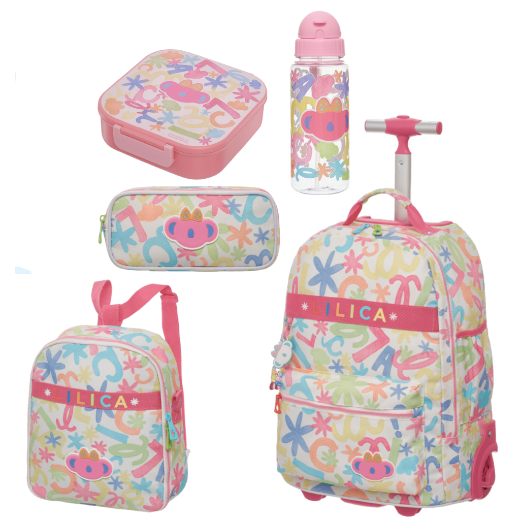 Kit mochila  escolar infantil menina Lilica Ripilica Lov it Florescer lançamento 2026