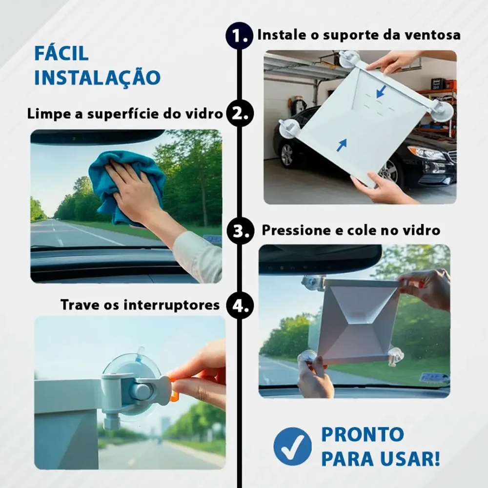 Suporte Para Antena Starlink Mini Wifi Fixação Teto Solar Carro Estável Reforçado Campers trailers wifi
