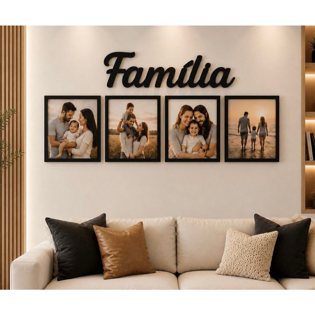 Quadro Porta Retrato Parede Decorativo MDF 10x15 Molduras Foto Família