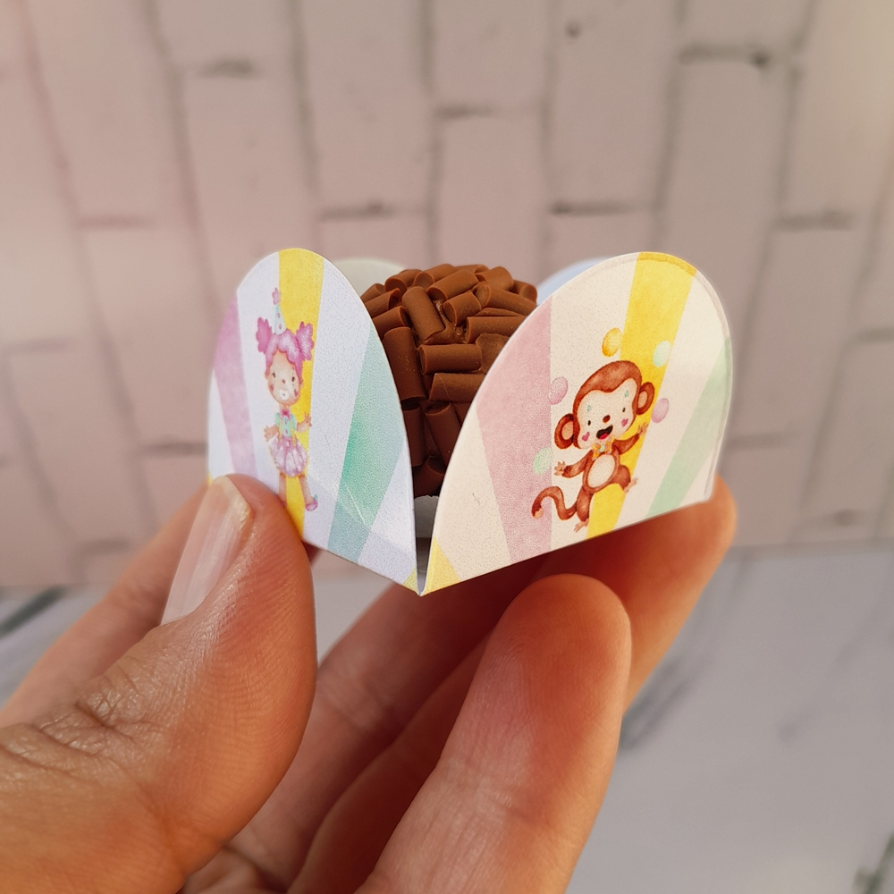 Forminhas para Docinhos Brigadeiro Doce Lembrancinhas Aniversário Circo Rosa Aquarela