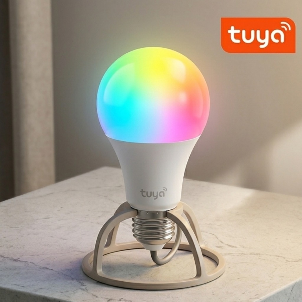 Lâmpada Inteligente Colorida RGB E27 WiFi com App Tuya Alexa e Google Home 15 Watts