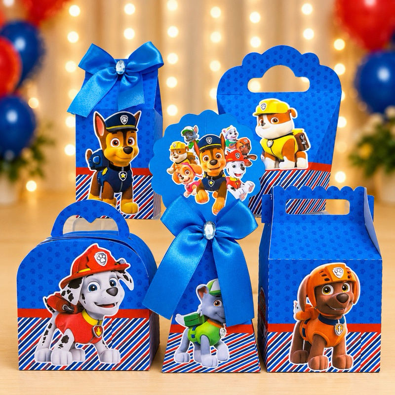 Kit Festa Patrulha Canina - Caixinhas para festa infantis lembrancinhas de aniversario mimos decoração personalizados