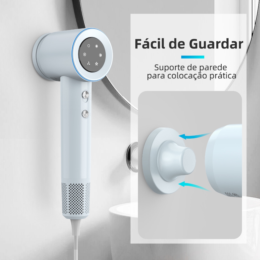 Secador de Cabelo Profissional Gokoco 1500W de Alta Velocidade — foto 8
