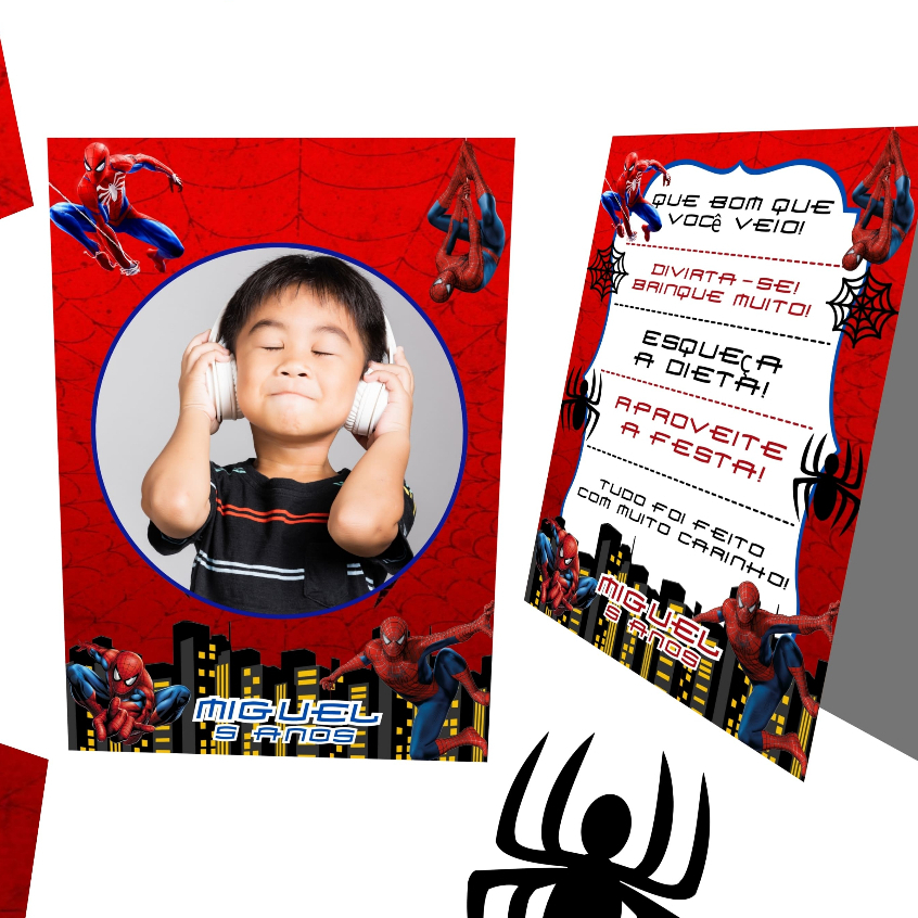 Plaquinha de agradecimento centro de mesa /cartao de agradecimento de mesa HOMEM ARANHA COM FOTO