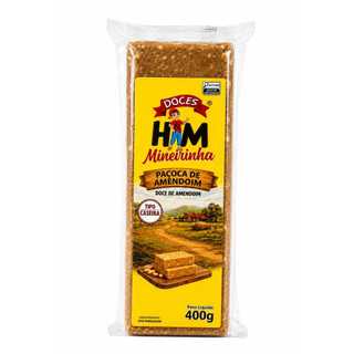 Paçoca de Amendoim Mineirinha 400g - KIT C/ 02 UNIDADES