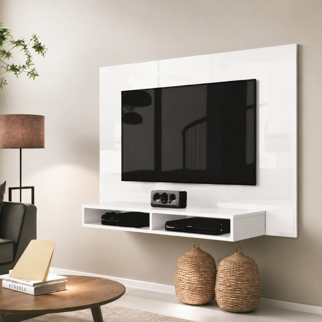 Painel para TV até 43" Polegadas Fox com Nichos Design em MDP Moderno para Sala EDN Móveis