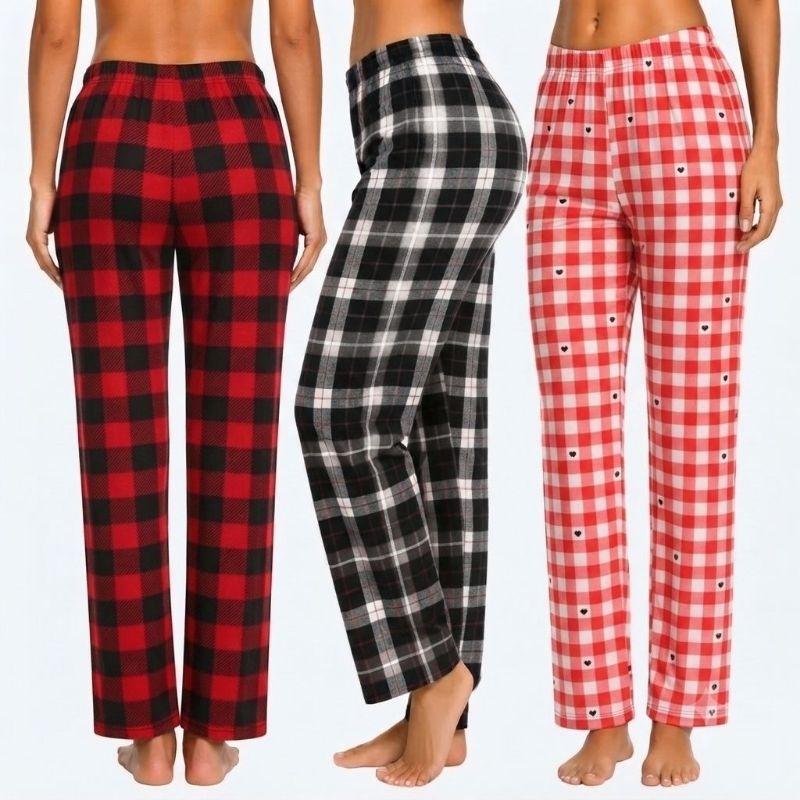 CALÇA XADREZ PIJAMA TECIDO FINO POLIÉSTER
