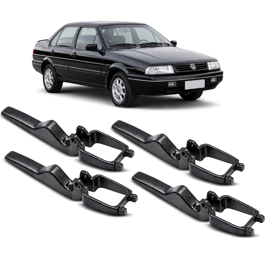 Kit Gatilho Maçaneta Externa Santana Quantum Versailles Royale 91 a 1998 Preto Metal