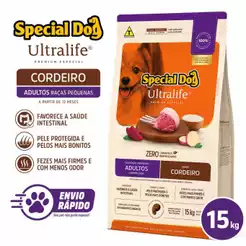 Ração Premium Special Dog Ultralife Adultos Raças Pequenas Cordeiro 15kg