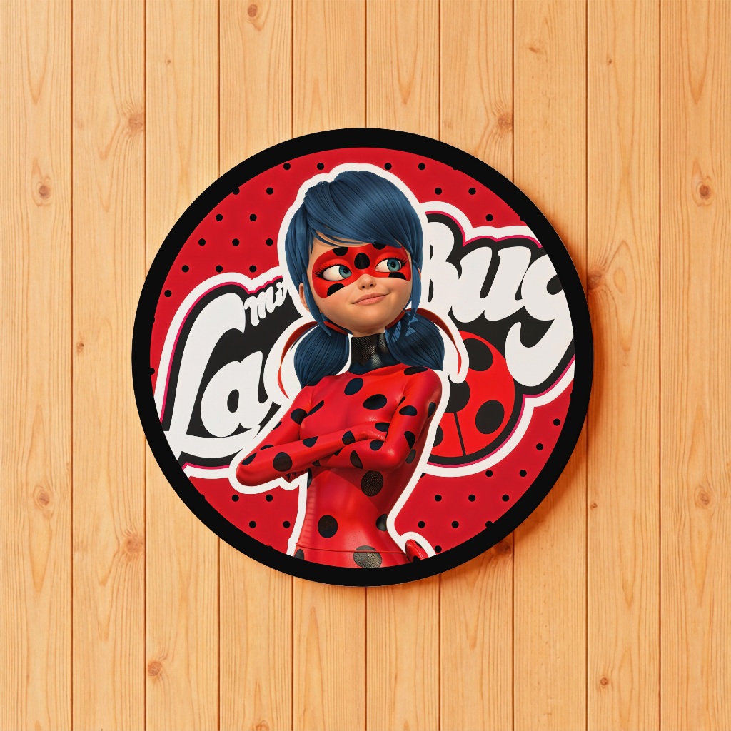 Painéis Redondo E Retangulares Decoração Tema Lady Bug REF 390